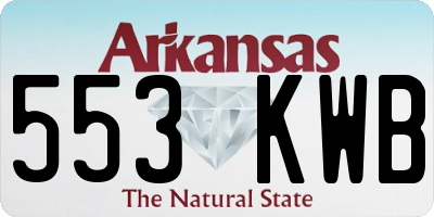 AR license plate 553KWB