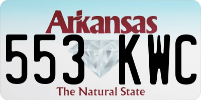 AR license plate 553KWC