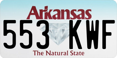AR license plate 553KWF