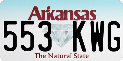 AR license plate 553KWG