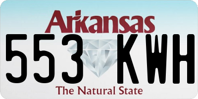 AR license plate 553KWH