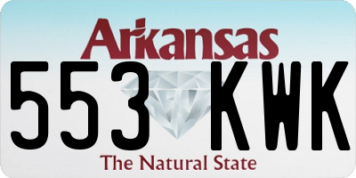AR license plate 553KWK