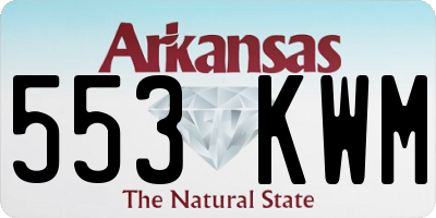 AR license plate 553KWM