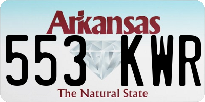 AR license plate 553KWR