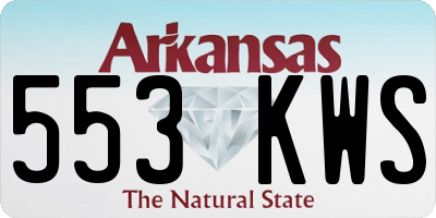 AR license plate 553KWS