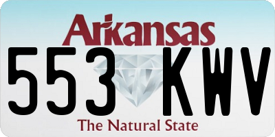 AR license plate 553KWV