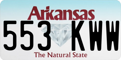 AR license plate 553KWW