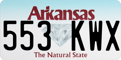 AR license plate 553KWX