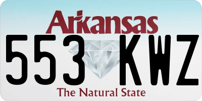AR license plate 553KWZ