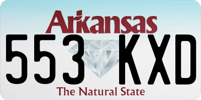 AR license plate 553KXD