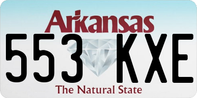 AR license plate 553KXE