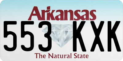 AR license plate 553KXK