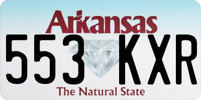 AR license plate 553KXR