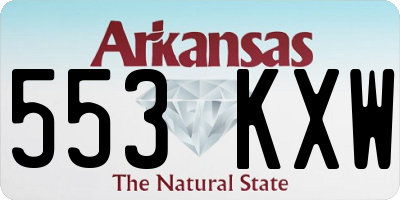 AR license plate 553KXW