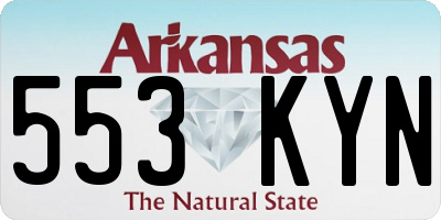 AR license plate 553KYN