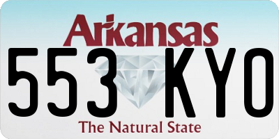 AR license plate 553KYO