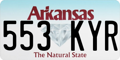 AR license plate 553KYR