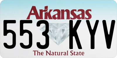 AR license plate 553KYV