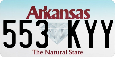 AR license plate 553KYY