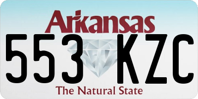 AR license plate 553KZC