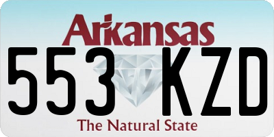 AR license plate 553KZD