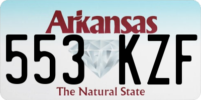 AR license plate 553KZF
