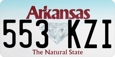 AR license plate 553KZI
