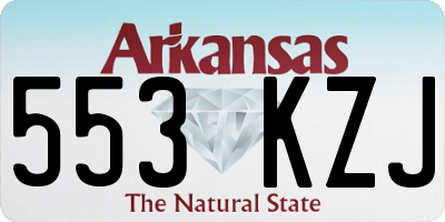AR license plate 553KZJ