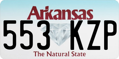 AR license plate 553KZP