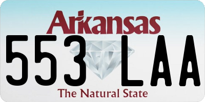 AR license plate 553LAA