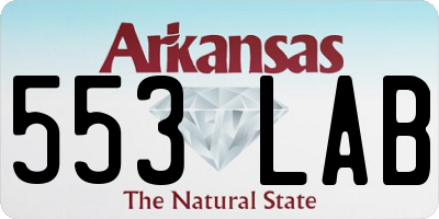AR license plate 553LAB