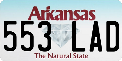 AR license plate 553LAD
