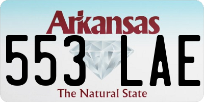 AR license plate 553LAE