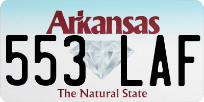 AR license plate 553LAF