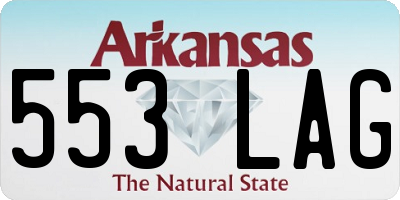 AR license plate 553LAG