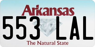 AR license plate 553LAL
