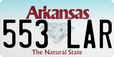 AR license plate 553LAR