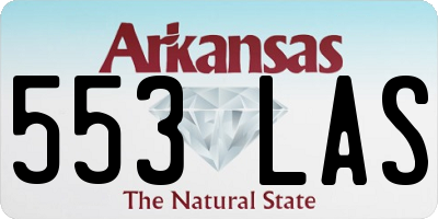 AR license plate 553LAS