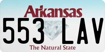 AR license plate 553LAV