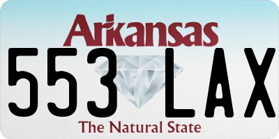 AR license plate 553LAX
