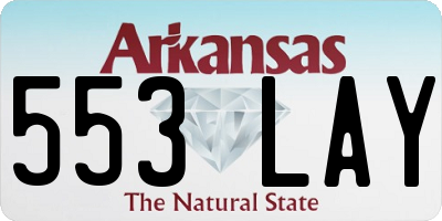 AR license plate 553LAY