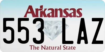 AR license plate 553LAZ
