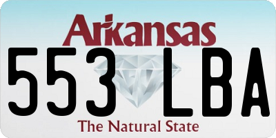 AR license plate 553LBA