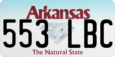 AR license plate 553LBC