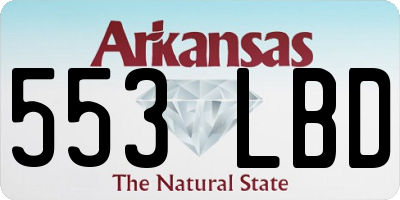 AR license plate 553LBD