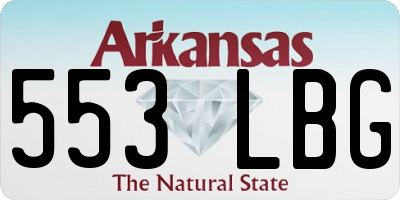 AR license plate 553LBG