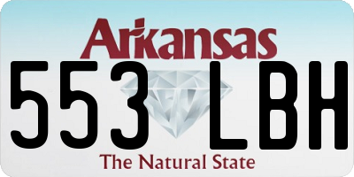 AR license plate 553LBH