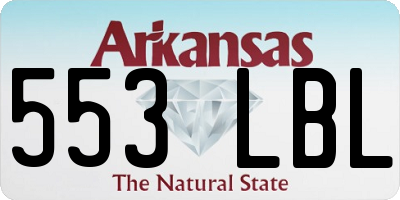 AR license plate 553LBL
