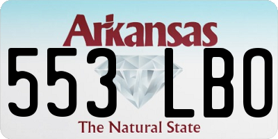 AR license plate 553LBO