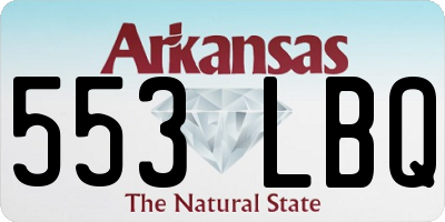 AR license plate 553LBQ